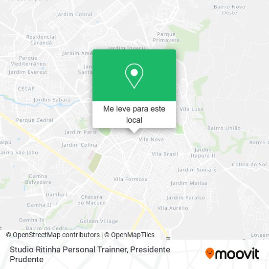 Studio Ritinha Personal Trainner mapa