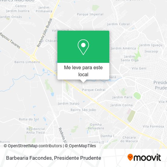 Barbearia Facondes mapa