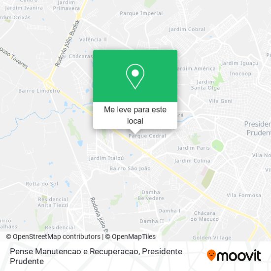 Pense Manutencao e Recuperacao mapa