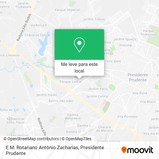E.M. Rotariano Antônio Zacharias mapa