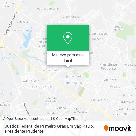 Justiça Federal de Primeiro Grau Em São Paulo mapa