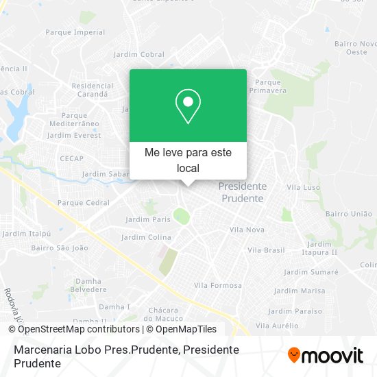 Marcenaria Lobo Pres.Prudente mapa