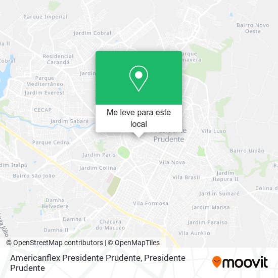 Americanflex Presidente Prudente mapa