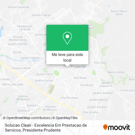 Solucao Clean - Excelencia Em Prestacao de Servicos mapa