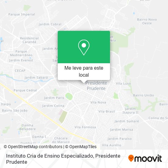 Instituto Cria de Ensino Especializado mapa
