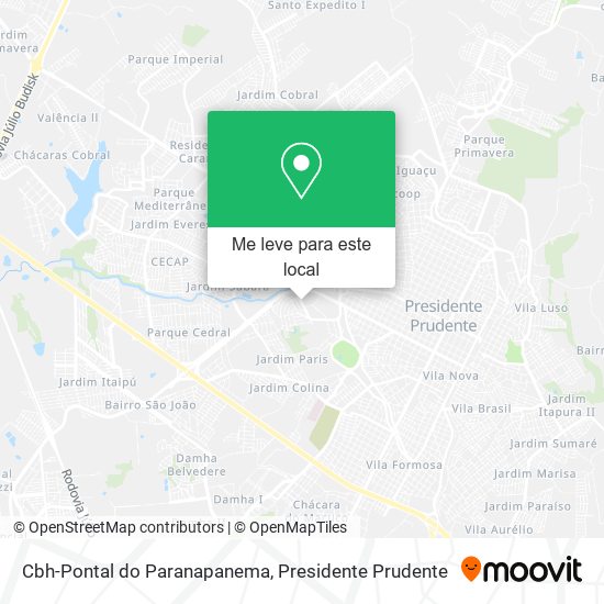 Cbh-Pontal do Paranapanema mapa