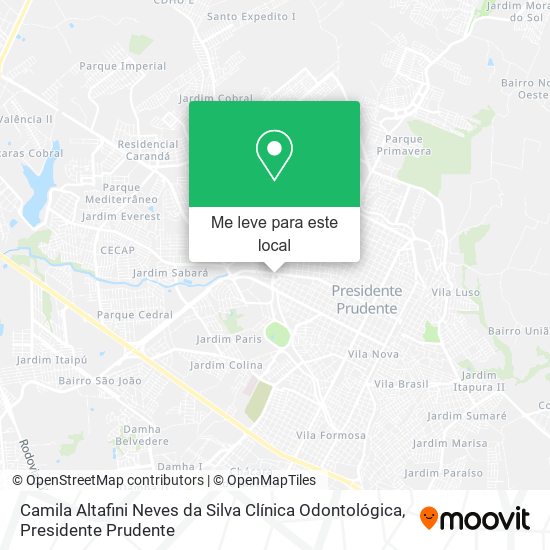 Camila Altafini Neves da Silva Clínica Odontológica mapa