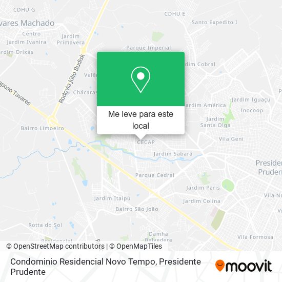 Condominio Residencial Novo Tempo mapa