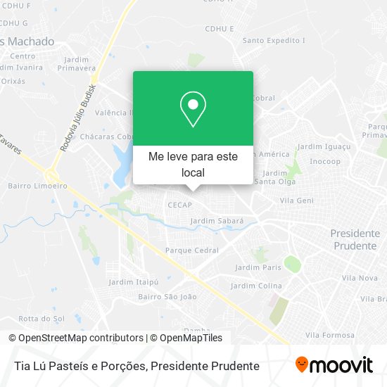 Tia Lú Pasteís e Porções mapa
