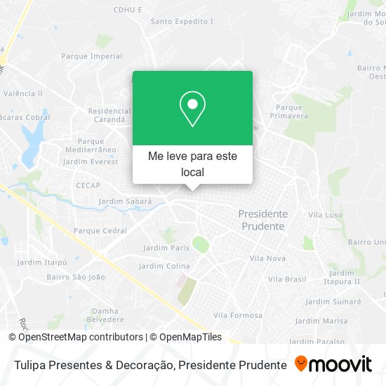 Tulipa Presentes & Decoração mapa