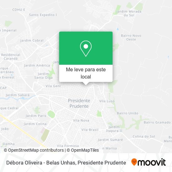 Débora Oliveira - Belas Unhas mapa