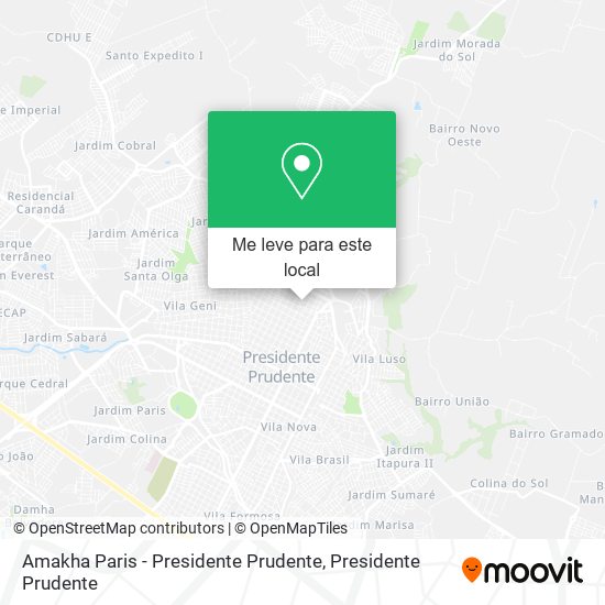 Amakha Paris - Presidente Prudente mapa