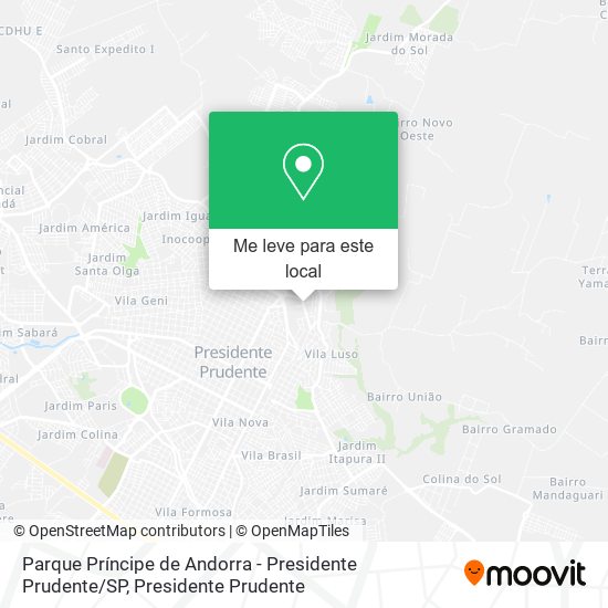 Parque Príncipe de Andorra - Presidente Prudente / SP mapa
