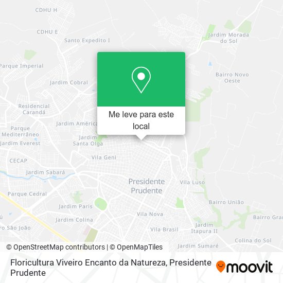 Floricultura Viveiro Encanto da Natureza mapa