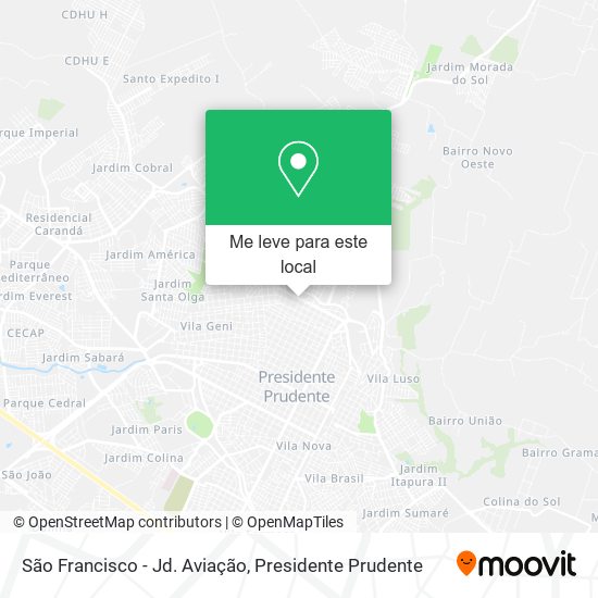 São Francisco - Jd. Aviação mapa