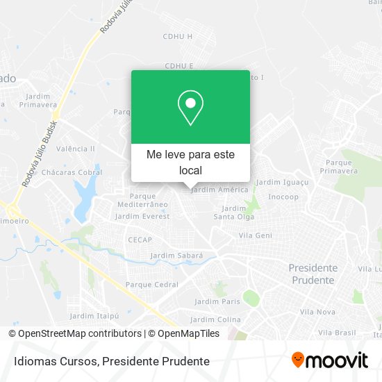 Idiomas Cursos mapa