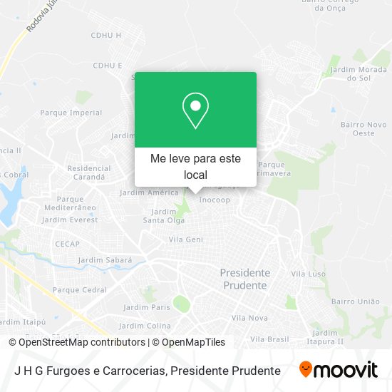 J H G Furgoes e Carrocerias mapa