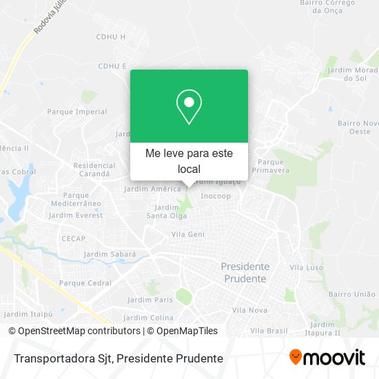 Transportadora Sjt mapa