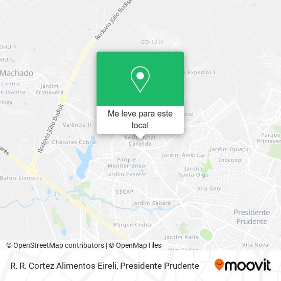 R. R. Cortez Alimentos Eireli mapa