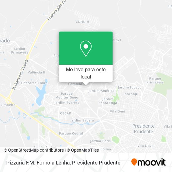 Pizzaria F.M. Forno a Lenha mapa