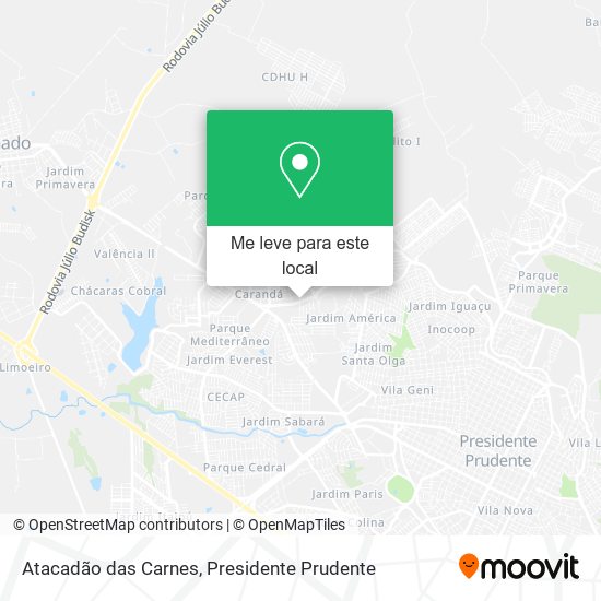 Atacadão das Carnes mapa