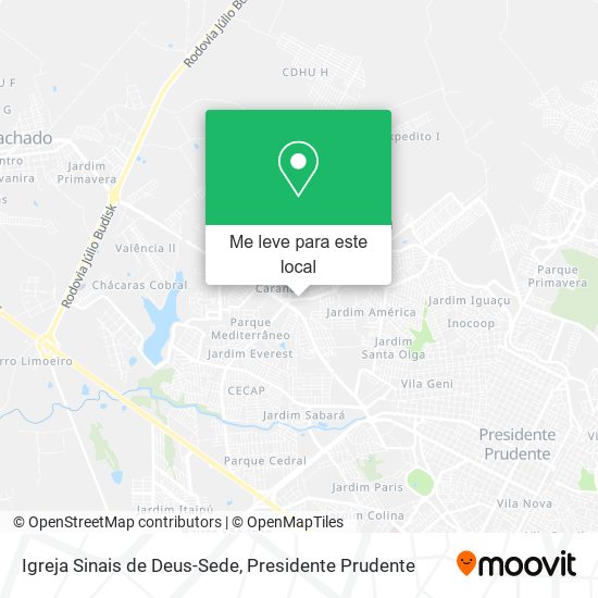 Igreja Sinais de Deus-Sede mapa