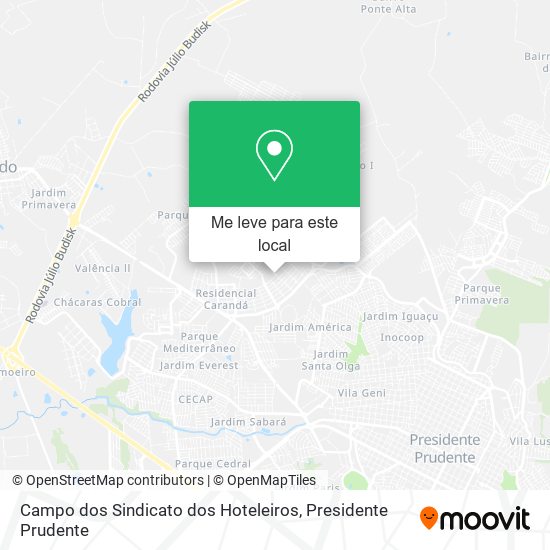 Campo dos Sindicato dos Hoteleiros mapa