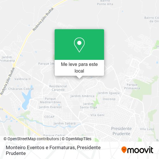 Monteiro Eventos e Formaturas mapa