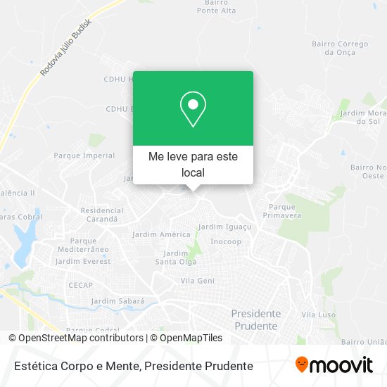 Estética Corpo e Mente mapa