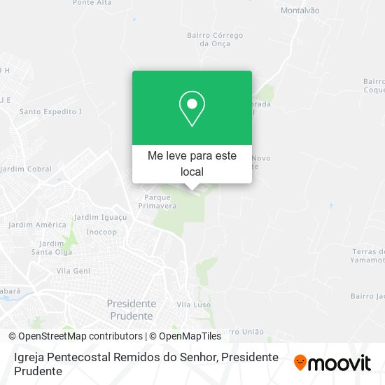Igreja Pentecostal Remidos do Senhor mapa