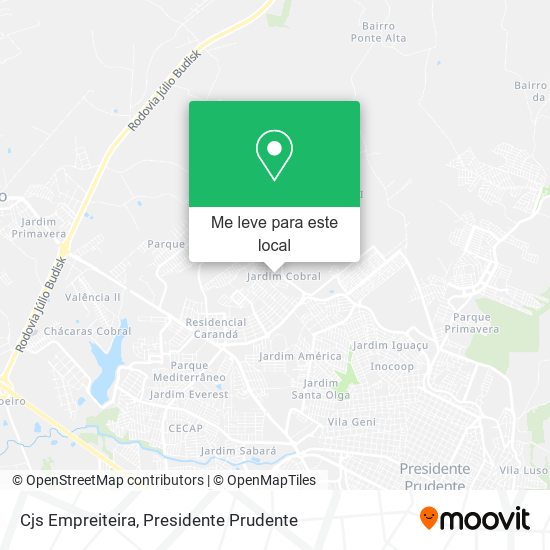 Cjs Empreiteira mapa
