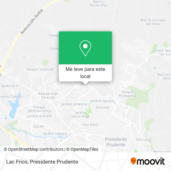 Lac Frios mapa