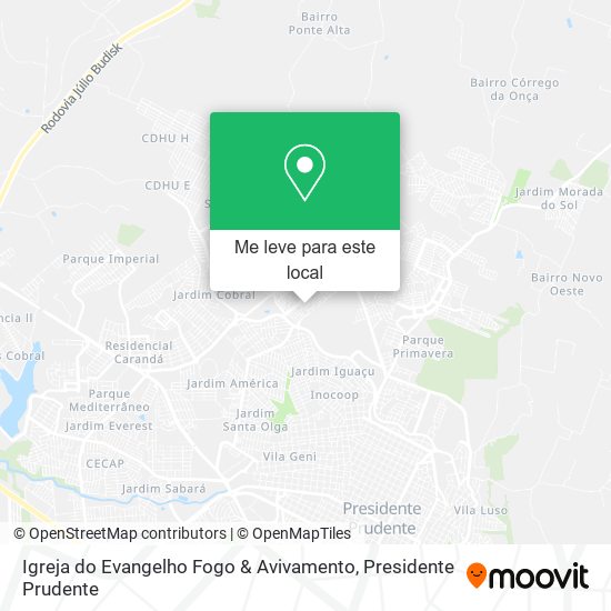 Igreja do Evangelho Fogo & Avivamento mapa