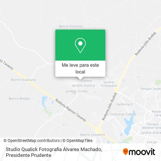 Studio Qualick Fotografia Álvares Machado mapa