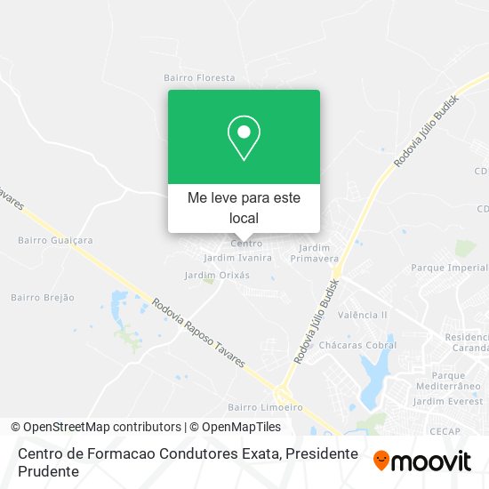 Centro de Formacao Condutores Exata mapa