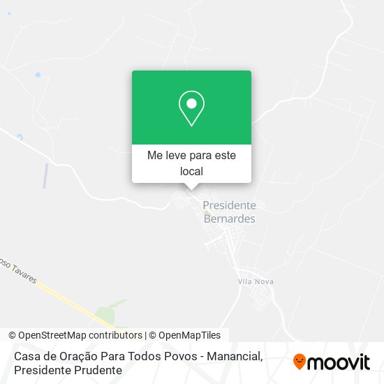 Casa de Oração Para Todos Povos - Manancial mapa