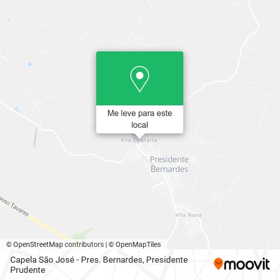 Capela São José - Pres. Bernardes mapa