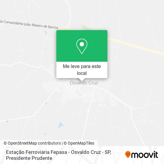 Estação Ferroviária Fepasa - Osvaldo Cruz - SP mapa