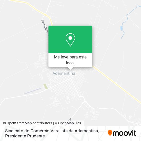 Sindicato do Comércio Varejista de Adamantina mapa