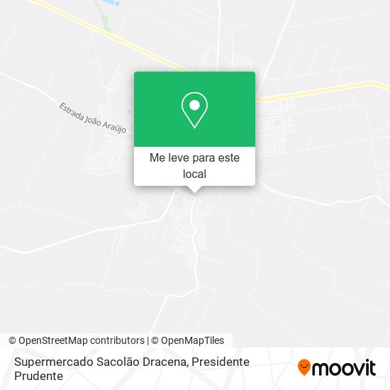 Supermercado Sacolão Dracena mapa