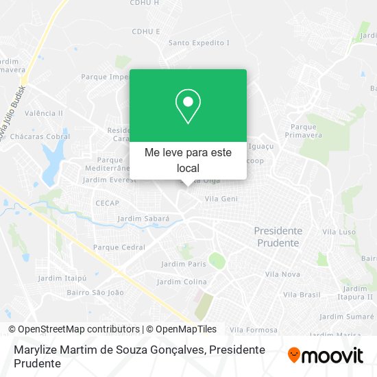 Marylize Martim de Souza Gonçalves mapa