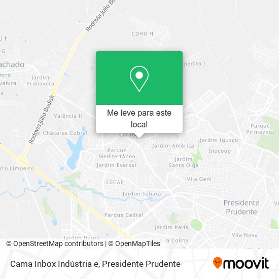 Cama Inbox Indústria e mapa