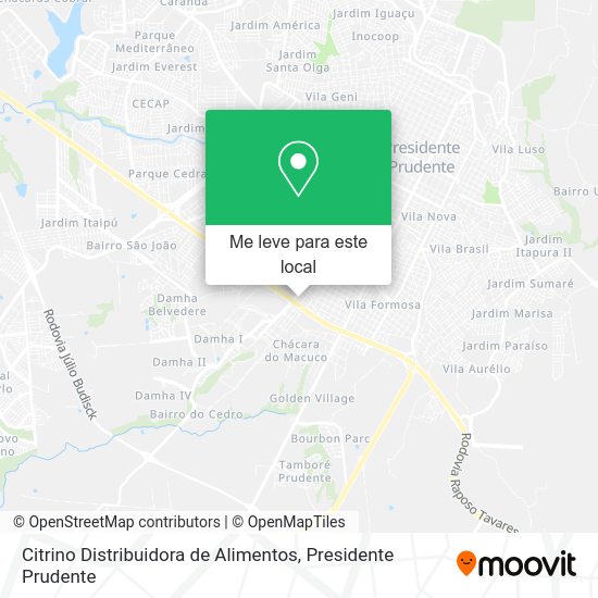 Citrino Distribuidora de Alimentos mapa
