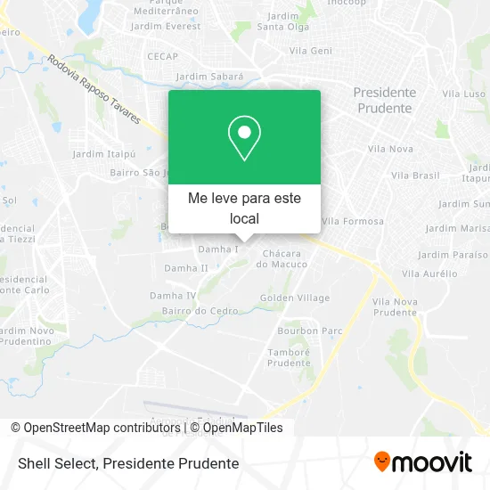 Shell Select mapa