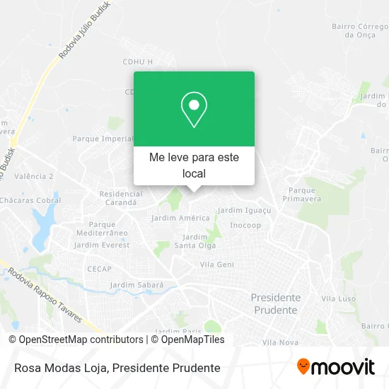 Rosa Modas Loja mapa