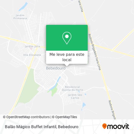 Balão Mágico Buffet Infantil mapa