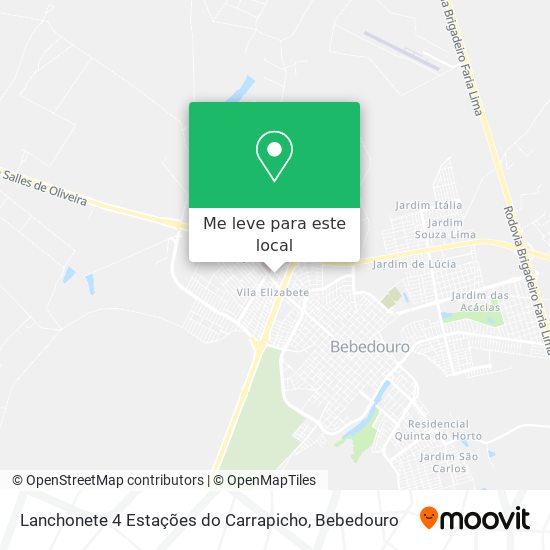Lanchonete 4 Estações do Carrapicho mapa