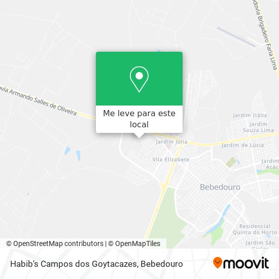 Habib's Campos dos Goytacazes mapa