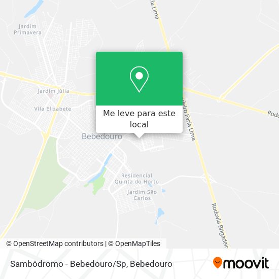 Sambódromo - Bebedouro/Sp mapa