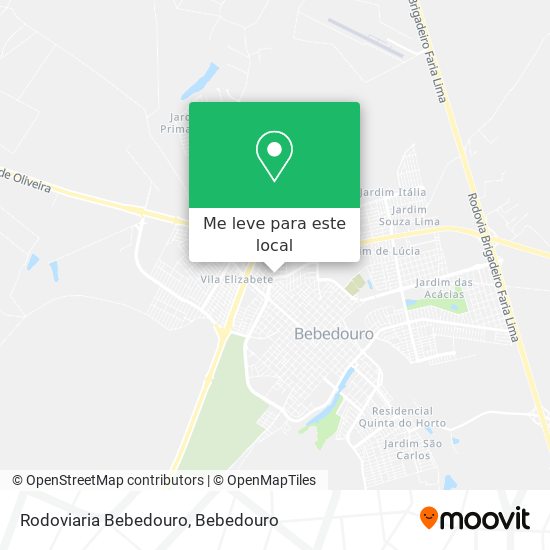 Rodoviaria Bebedouro mapa